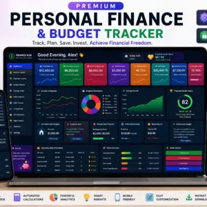 Premium Finance Hub Dashboard – Ultimate Personal Finance & Budget Tracker for Google Sheets